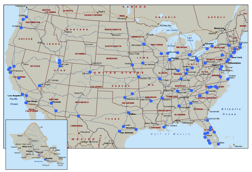 BTC US Coverage Map